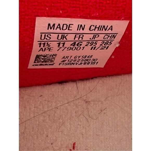 adidas Forum 84 Low 'White Vivid Red' GY5848 Men's Shoes size 11.5 - Picture 7 of 7